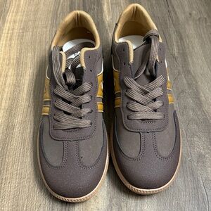 Brown and Tan Womans Sneakers